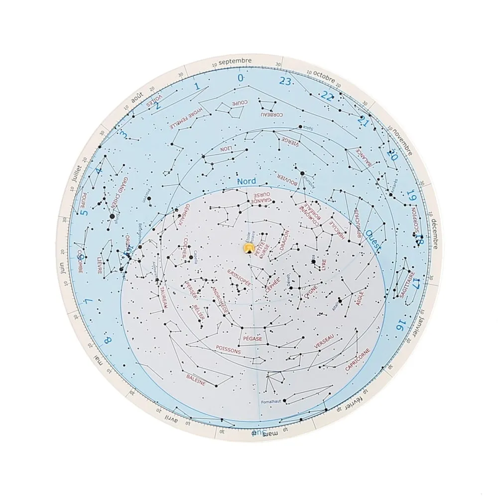 Carte du ciel articulée du coffret Montessori astronomie