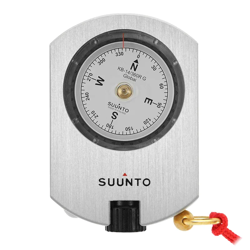 Boussole de précision Suunto KB-14 en aluminium, cadran à lecture optique et cordon rouge