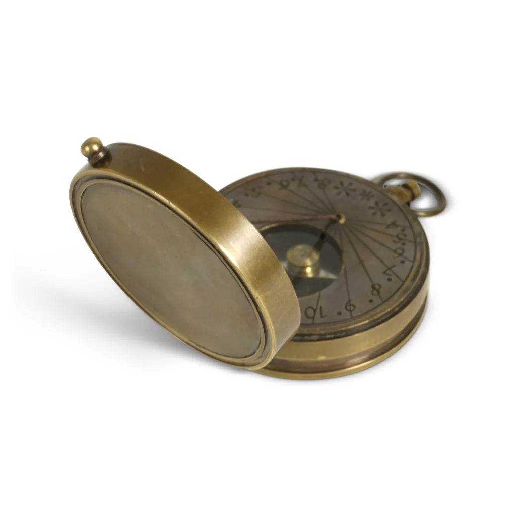 Cadran solaire boussole Mary Rose Authentic Models CO039, couvercle ouvert