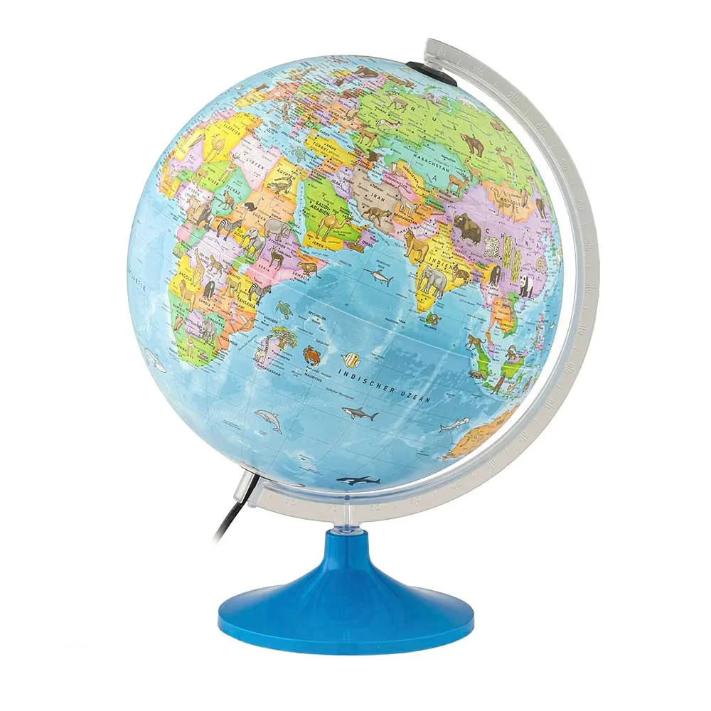 Globe pour enfant Atmosphere Solid Scout 30 cm sur pied bleu