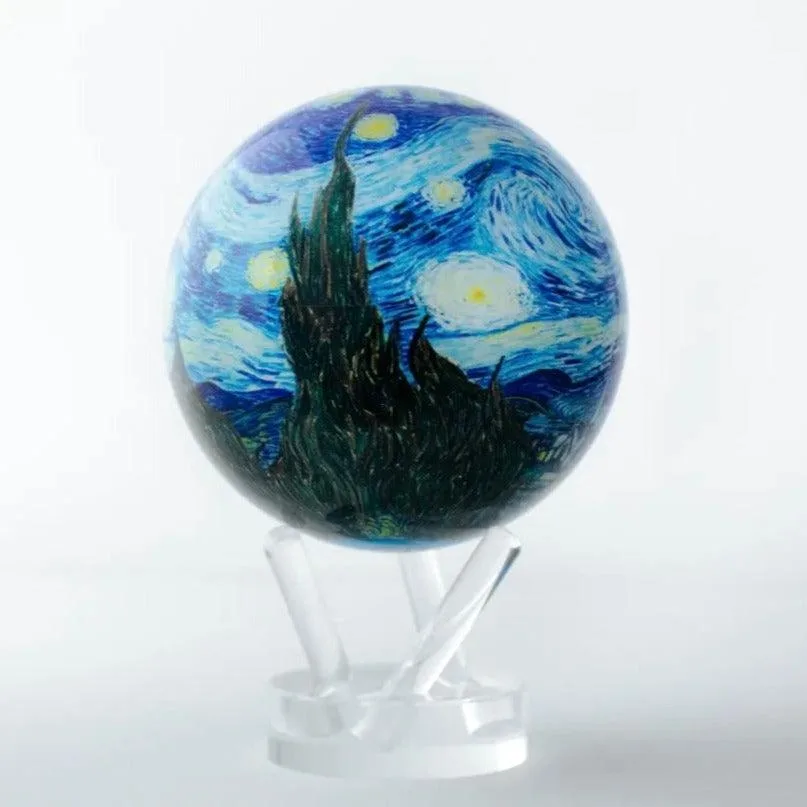 Globe Mova La Nuit étoilée, tableau de Van Gogh sur une sphère, sur un support acrylique