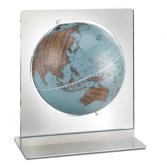 Globe Zoffoli Aria sur son support en acier et acrylique transparent