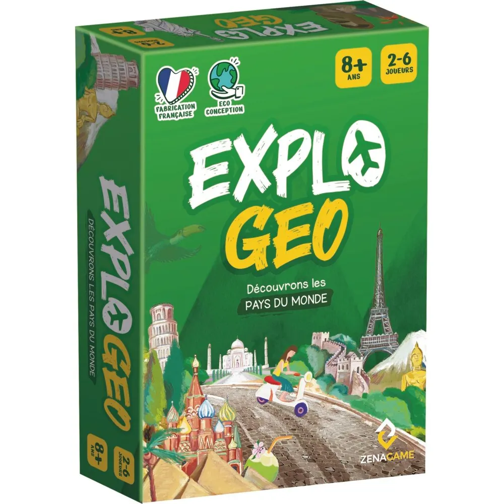 Boîte du jeu de géographie Explogeo de Gigamic