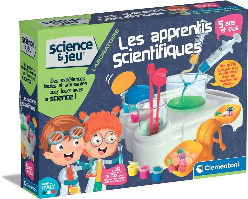 Boîte du kit d'expériences Les Apprentis Scientifiques de Clementoni