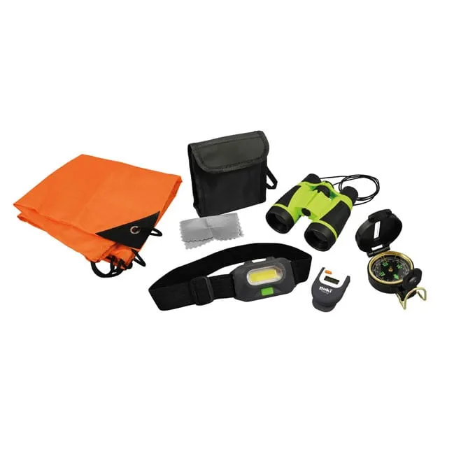Accessoires du kit explorateur nature Buki disposés ensemble