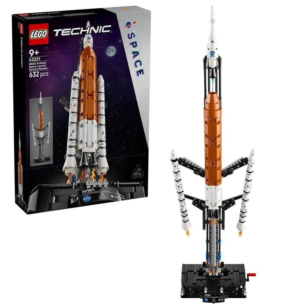 LEGO Technic fusée SLS NASA Artemis 42221, boîte et fusée montée