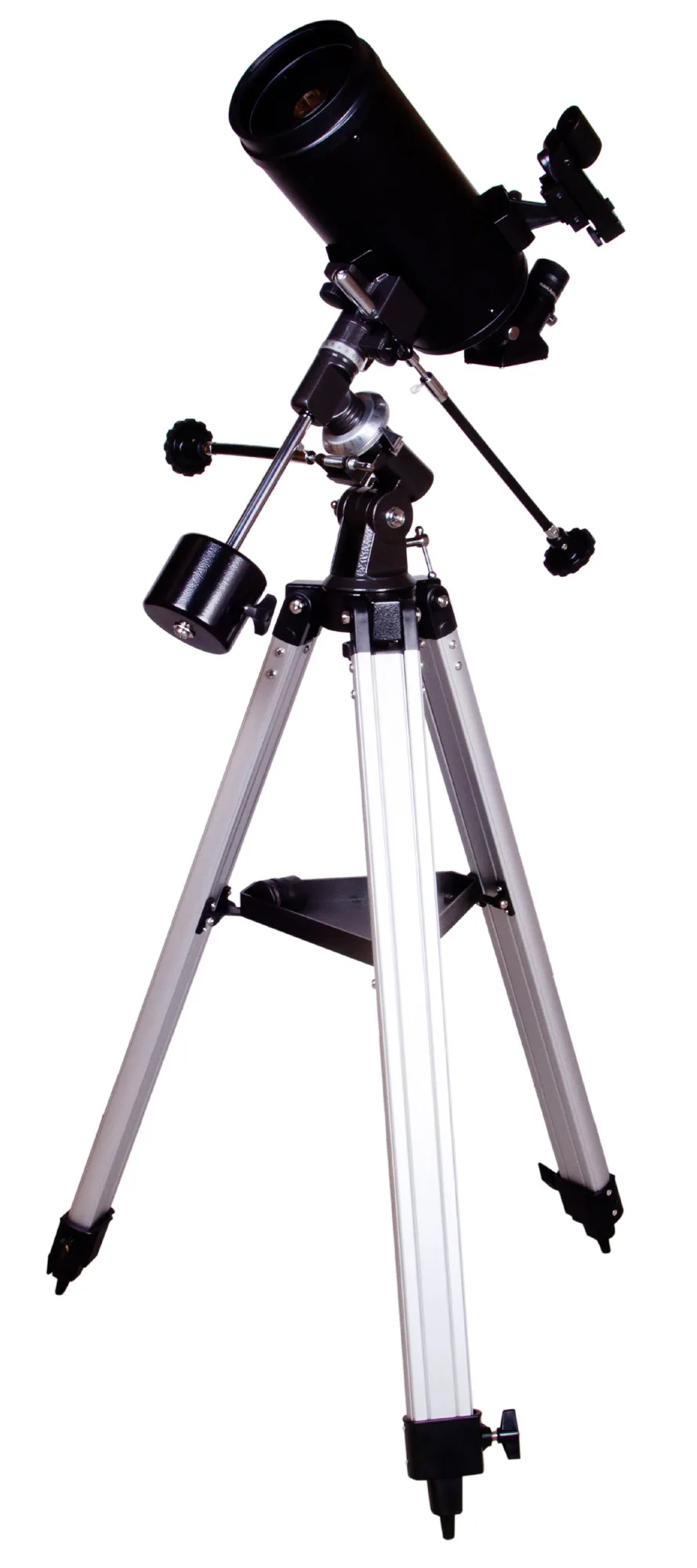 Télescope Levenhuk Skyline PLUS 105 MAK noir sur monture équatoriale EQ1 et trépied en aluminium