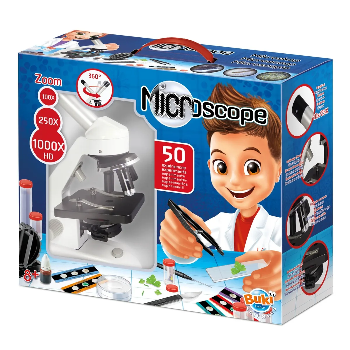Boîte du microscope Buki 50 expériences