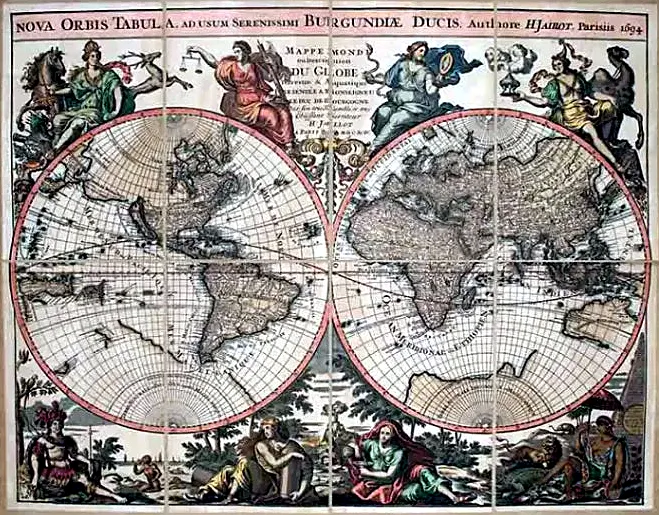 Planisphère de Jaillot (1694)